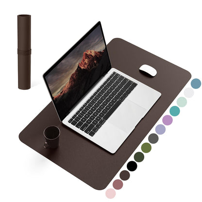 Non-Slip Desk Pad,Mouse Pad,Waterproof PVC Leather Desk Table Protector,Ultra Thin Large Desk Blotter, Easy Clean Laptop Desk Writing Mat for Office Work/Home/Decor(Pink, 23.6" x 13.7")