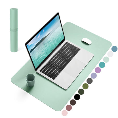 Non-Slip Desk Pad,Mouse Pad,Waterproof PVC Leather Desk Table Protector,Ultra Thin Large Desk Blotter, Easy Clean Laptop Desk Writing Mat for Office Work/Home/Decor(Pink, 23.6" x 13.7")