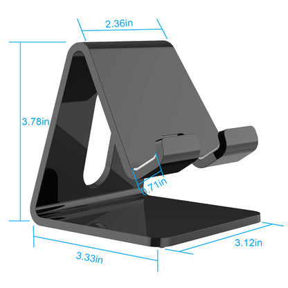 Crpich Acrylic Cell Phone Stand, Portable Clear Phone Stand for Desk, Compatible with Phone15 14 13 Pro Max Mini 12 11 Plus SE, Switch, Android Smartphone, Pad, Tablet, Desk Accessories