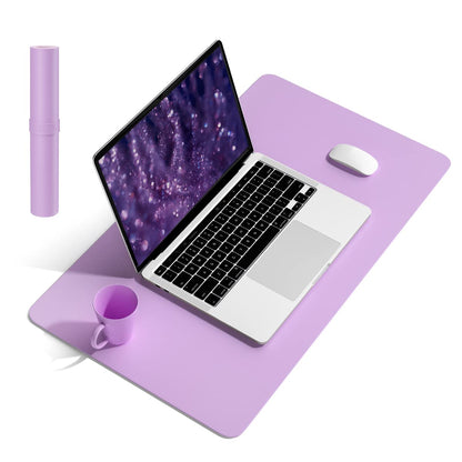 Non-Slip Desk Pad,Mouse Pad,Waterproof PVC Leather Desk Table Protector,Ultra Thin Large Desk Blotter, Easy Clean Laptop Desk Writing Mat for Office Work/Home/Decor(Pink, 23.6" x 13.7")