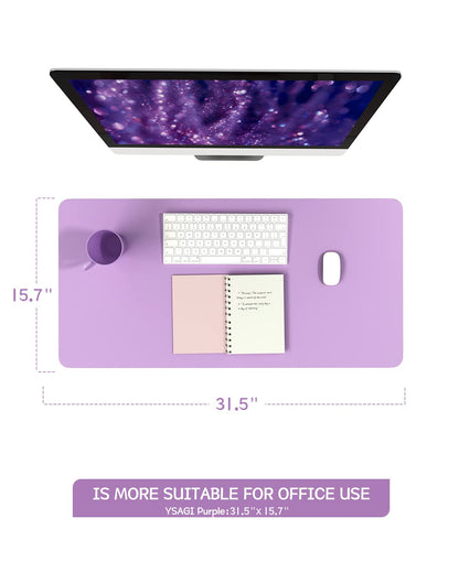 Non-Slip Desk Pad,Mouse Pad,Waterproof PVC Leather Desk Table Protector,Ultra Thin Large Desk Blotter, Easy Clean Laptop Desk Writing Mat for Office Work/Home/Decor(Pink, 23.6" x 13.7")