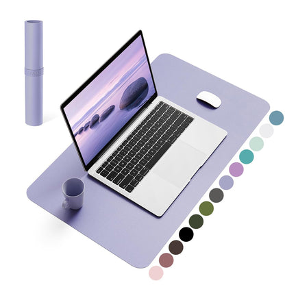 Non-Slip Desk Pad,Mouse Pad,Waterproof PVC Leather Desk Table Protector,Ultra Thin Large Desk Blotter, Easy Clean Laptop Desk Writing Mat for Office Work/Home/Decor(Pink, 23.6" x 13.7")