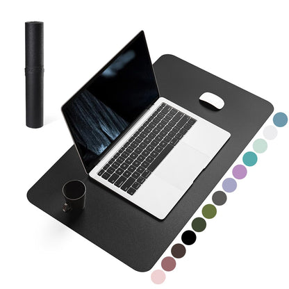 Non-Slip Desk Pad,Mouse Pad,Waterproof PVC Leather Desk Table Protector,Ultra Thin Large Desk Blotter, Easy Clean Laptop Desk Writing Mat for Office Work/Home/Decor(Pink, 23.6" x 13.7")