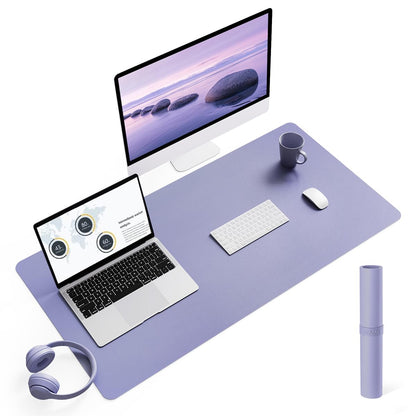 Non-Slip Desk Pad,Mouse Pad,Waterproof PVC Leather Desk Table Protector,Ultra Thin Large Desk Blotter, Easy Clean Laptop Desk Writing Mat for Office Work/Home/Decor(Pink, 23.6" x 13.7")