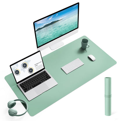 Non-Slip Desk Pad,Mouse Pad,Waterproof PVC Leather Desk Table Protector,Ultra Thin Large Desk Blotter, Easy Clean Laptop Desk Writing Mat for Office Work/Home/Decor(Pink, 23.6" x 13.7")